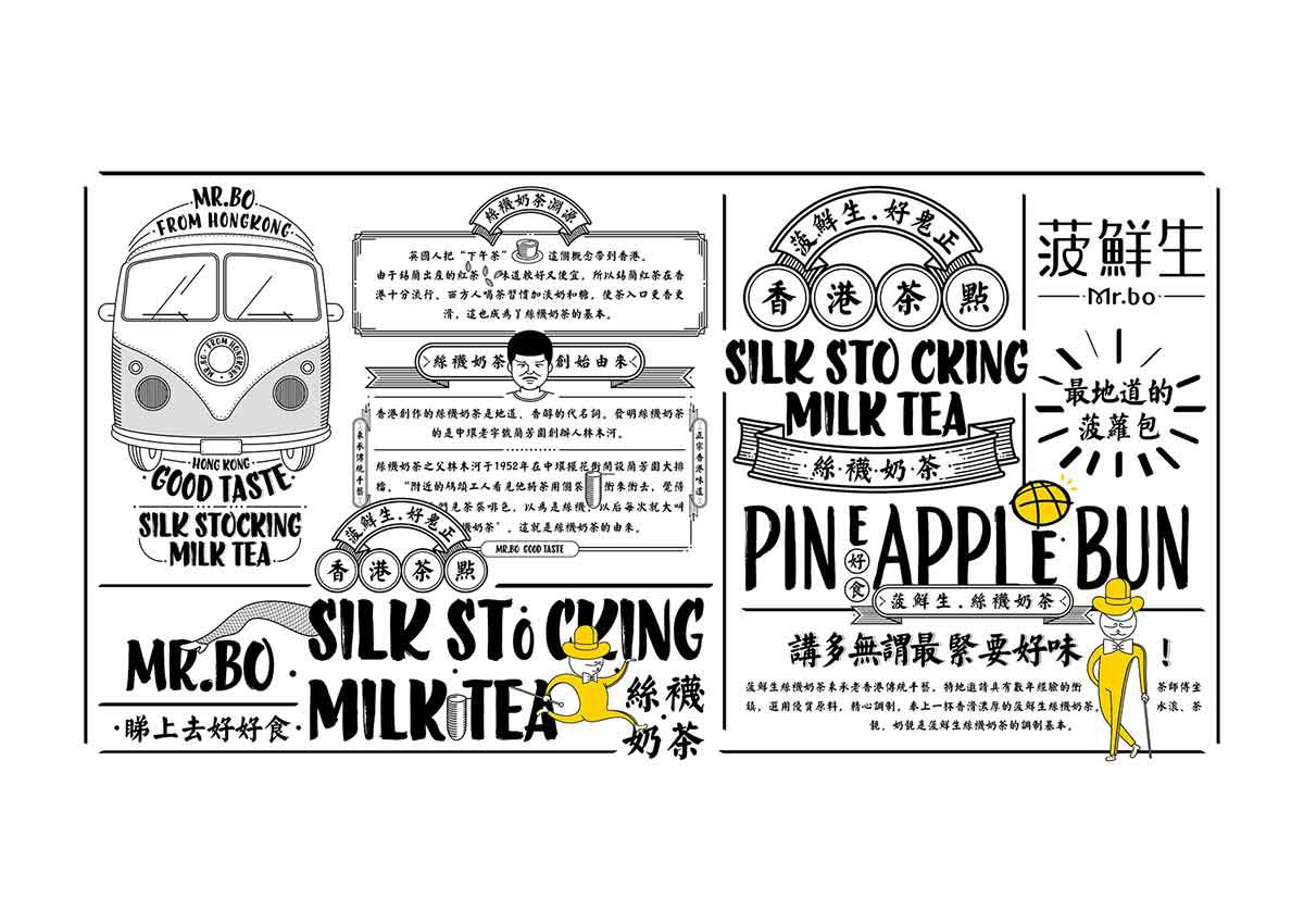 深圳品牌設(shè)計(jì)  深圳品牌策劃  菠鮮生港式奶茶店品牌形象設(shè)計(jì)  海報(bào)設(shè)計(jì)