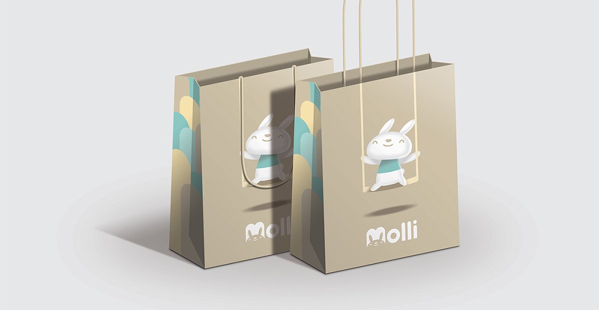 深圳品牌設(shè)計  深圳品牌策劃  Molli兒童服裝店品牌形象設(shè)計  包裝設(shè)計