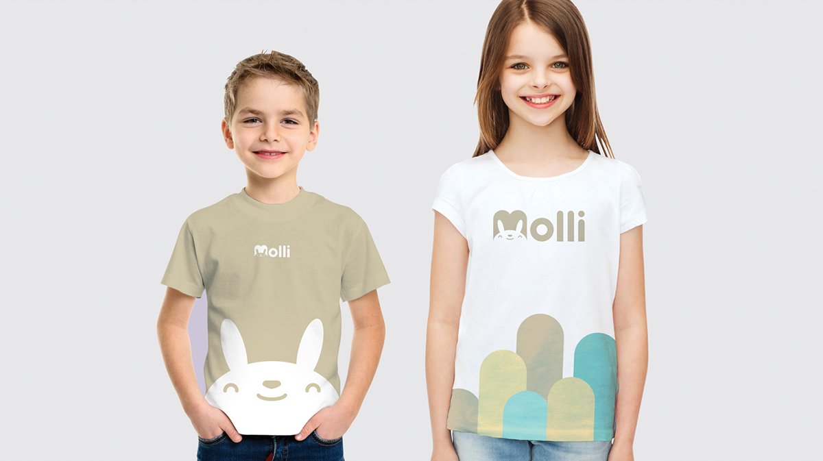深圳品牌設(shè)計  深圳品牌策劃  Molli兒童服裝店品牌形象設(shè)計  服裝展示
