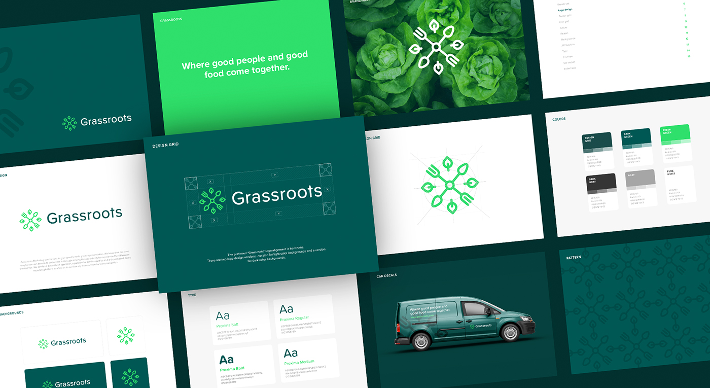 Grassroots 優(yōu)質(zhì)食品企業(yè)品牌形象設(shè)計，食品品牌設(shè)計，食品品牌策劃，深圳品牌設(shè)計，左右格局