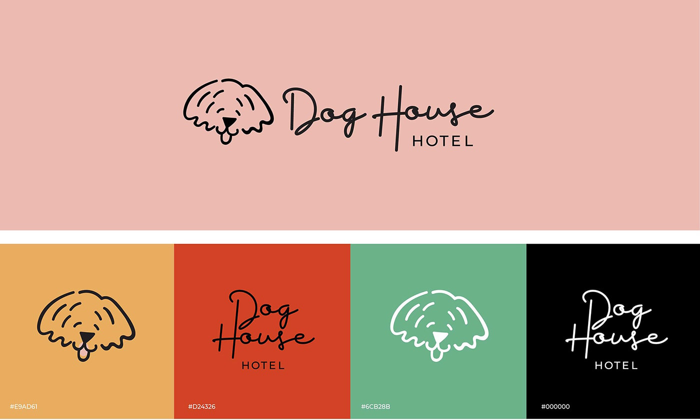 Dog House 創(chuàng)意主題酒店品牌形象設(shè)計案例，主題酒店品牌設(shè)計，品牌形象策劃，深圳品牌設(shè)計，左右格局